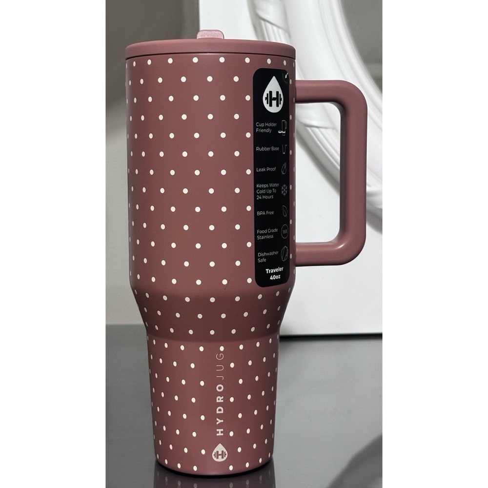 HydroJug 40oz Traveler, DOTTIE POLKA DOTS